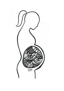 Mujer embarazada. Imagen cortesía de Marta Yerca.