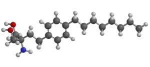 Estructura molecular del fingolimod.
