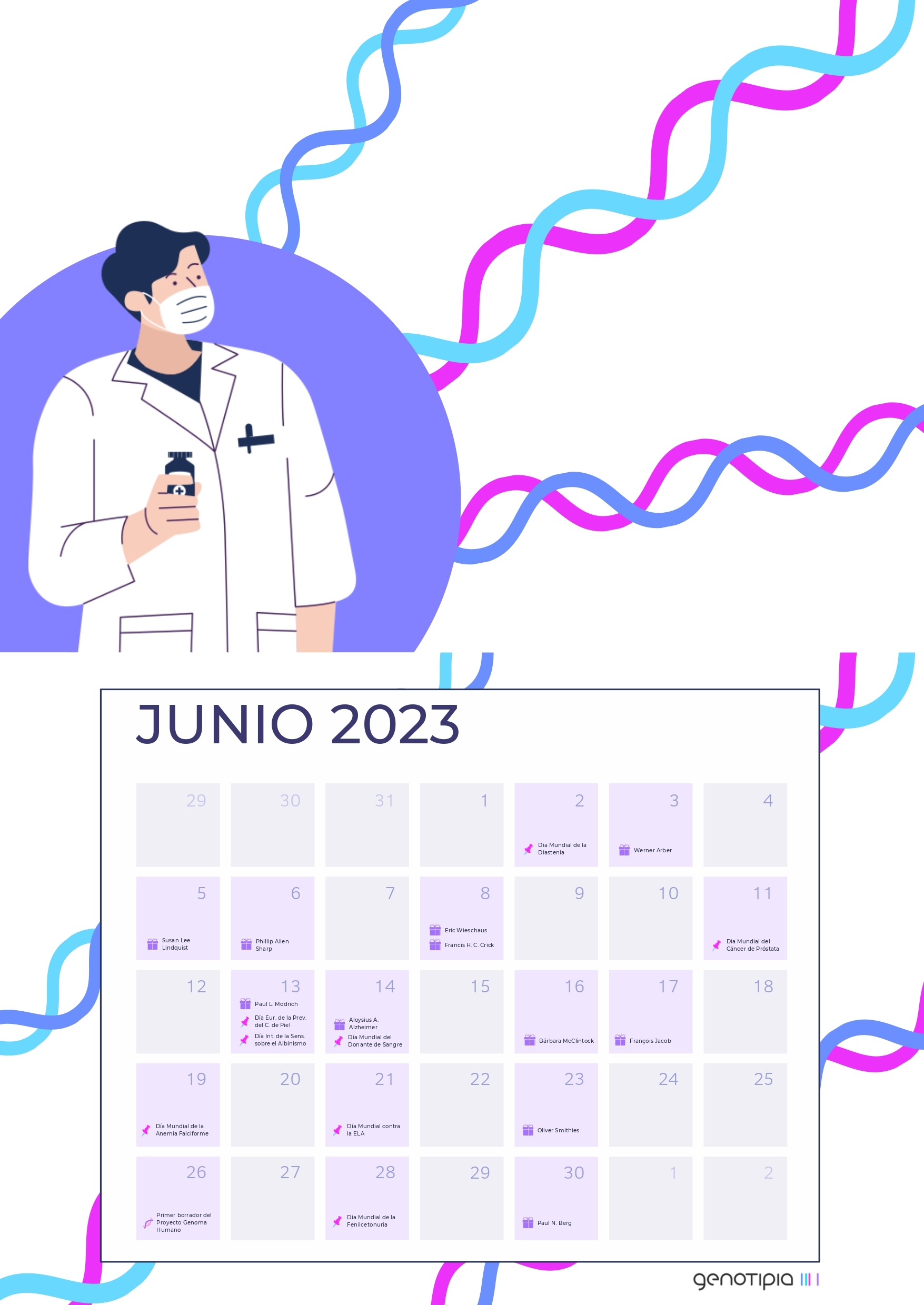 calendario genético junio 2023