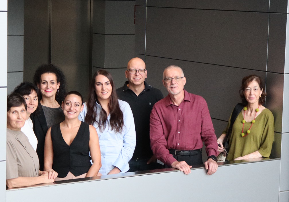 Investigadores que han participado en el estudio sobre el Síndrome de Progeria de Hutchinson-Gilford:  María J. Andrés-Manzano, Pilar Gonzalo, Rosa M. Carmona, Cristina González-Gómez, Ana Barettino, Ignacio Benedicto, Vicente Andrés and Ana Dopazo. Imagen: CNIC.