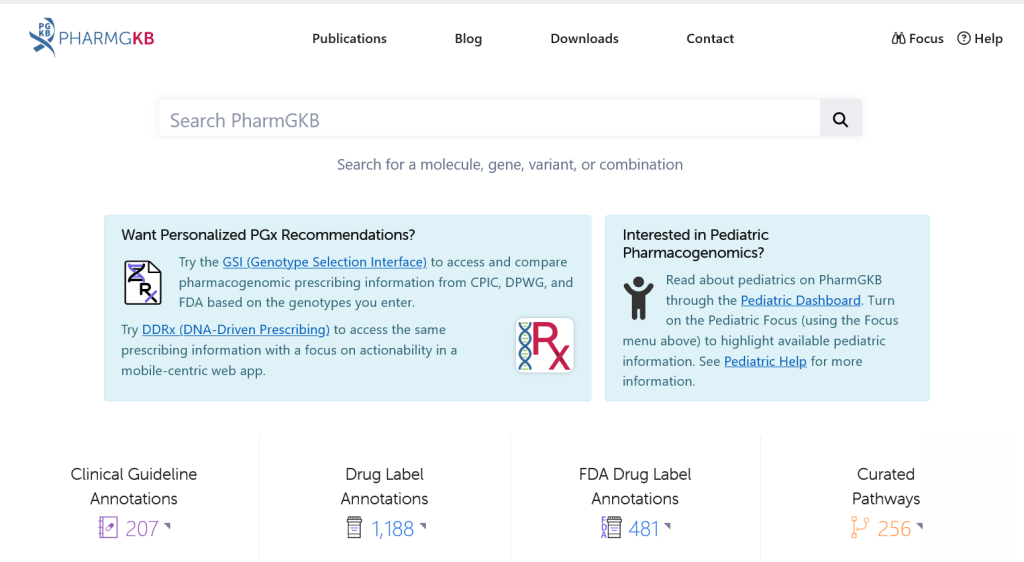 PharmGKB es la principal base de datos de farmacogenetica