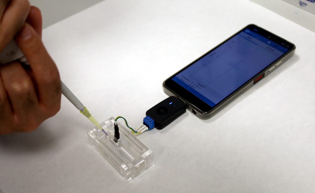 Imagen del nuevo test de diagnóstico que detecta ARN viral en minutos.