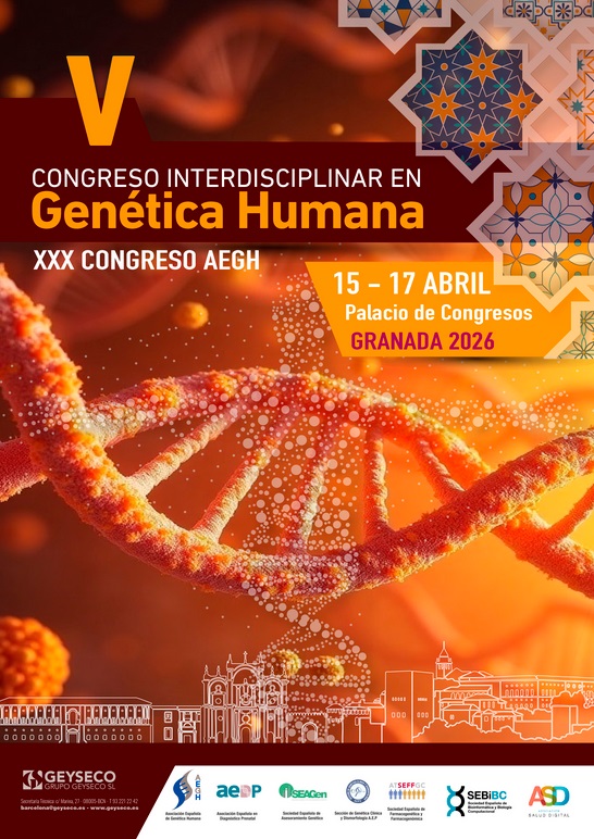 Cartel del V Congreso Interdisciplinar en Genética Humana.