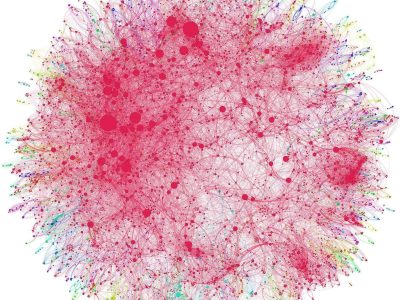 Red de interacciones de los investigadores que publican trabajos científicos sobre la hepatitis C. Imagen: Andy Lamb (CC BY 2.0 https://creativecommons.org/licenses/by/2.0/)