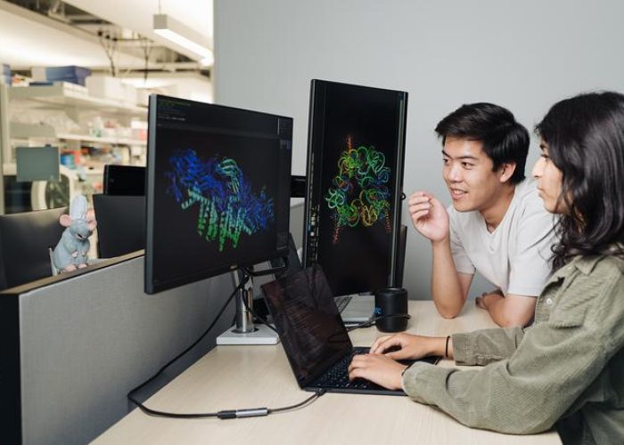 Brian Hie y Aditi Merchant, investigadores que han participado en el diseño, mediante lenguaje genómico e IA generativa, de nuevos virus.
