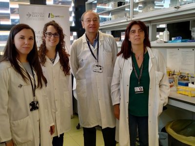 Investigadores del proyecto: Aida Falgas, Isolda Casanova, Ramon Mangues y Yaiza Nuñez (CIBER-BBN/Sant Pau).