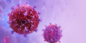 Estructura del VIH. Imagen: Adobe Express.