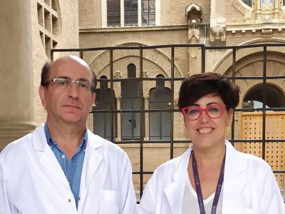 José Martínez González, del Instituto de Investigaciones Biomédicas de Barcelona (IIBB-CSIC) y Cristina Rodríguez, del Institut de Recerca del Hospital de la Santa Creu i Sant Pau – IIB Sant Pau. Imagen: CIBERCV.