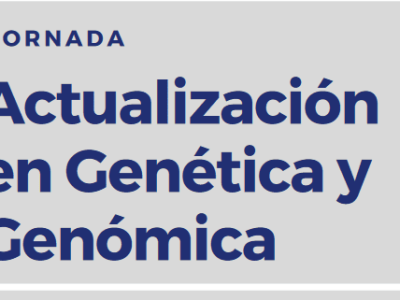 Cartel de la Jornada de Actualización en Genética y Genómica.