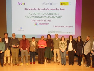 Durante la jornada, responsables de FEDER explicaron su colaboración en la búsqueda de diagnóstico para pacientes con enfermedades raras de IMPaCT-GENóMICA y se presentaron iniciativas de colaboración entre personal investigador del CIBERER y asociaciones de pacientes. Imagen: CIBER.